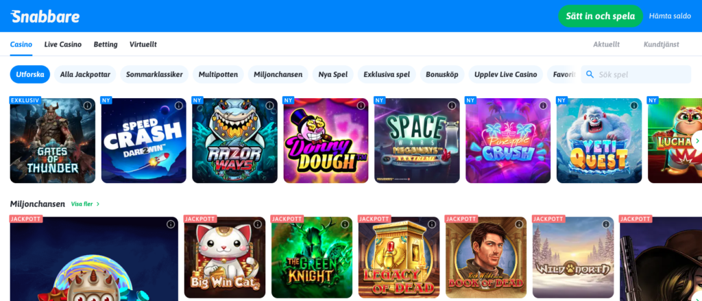 snabbare casino recension